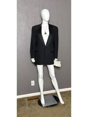 Vintage 80's-90's Tuxedo Jacket from Lord West size 40 lack Pinstriped Tux